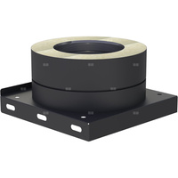 Płyta fundamentowa fi 130mm z odpływem skroplin w dół (nypel 1/2") lakierowana na czarno w dół (nypel 1/2") lakierowana na czarno