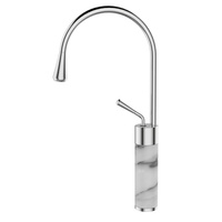 Wysoka bateria umywalkowa GABRO biały/chrom