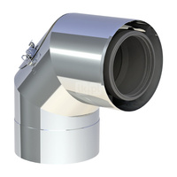 Kolano 87st. z rewizją DN60/100 wysoki połysk