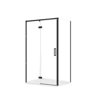 SET C134 KABINA LARGA LEWA CZARNA 120X90X195+TAKO BIAŁY 120X4 WIRT