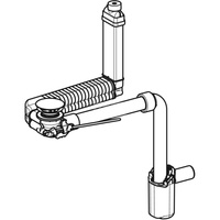 Odpływ umywalkowy Geberit Clou, model oszczędzający przestrzeń, wąski, uruchamiany za pomocą dźwigni, z pokrywą odpływu: d=40mm, Chrom błyszczący