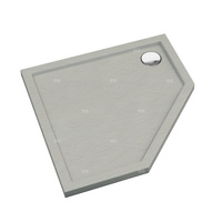 Schedpol Brodzik akrylowy Standard Plus Caspar New Cement Stone 80x80x5 cm, pięciokątny