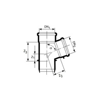 Trójnik MAGNAPLAST KG 2000 KGEA 45' PP-md DN 315 x DN 200 x DN 315 (ww x ww x wz), kolor zielony