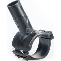 Odgałęzienie siodłowe PE 110x 40 czarne z obejmą WEBA