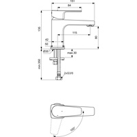 CERAFINE D BATERIA UMYWALKOWA H80 RMTD5L BLUE ST