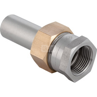 Śrubunek hydrauliczny GEBERIT Mapress Edelstahl przejściowy z końcówką wsuwaną stal nierdzewna GW 1 1/4'' 35 mm z pierścieniem zacinającym