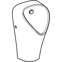 Pisuar Geberit Narva, dopływ z tyłu, odpływ do tyłu lub w dół: T=30cm, Odpływ=Do tyłu, Dopływ=Z tyłu, Biały