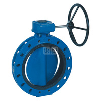 Przepustnica kołnierzowa SYLAX-Enodia z przekładnią ślimakową, dysk: GGG40 epoksyd, wykładzina: EPDM, korpus: GGG40 epoksyd., Pnom 1,0 MPa, tmax=90 st.C DN 400