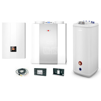Pakiet - Kocioł gazowy jednofunkcyjny WOLF FGB-24 kondensacyjny wiszący 5.3 - 20.7 kW + Czujnik c.w.u. + RegulatorBM-2 + RekuperatorCWL 400L + Zasobnik c.w.uVulcan 100L stojący