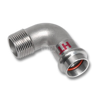 Kolano 90' SANHA NiroSan Press Industry, stal nierdzewna, 18 mm x 3/4'' (zw x GZ)