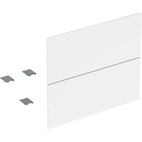 Zestaw frontów szuflad (2 szt.) do dolnej szafki pod umywalkę z dwoma szufladami GEBERIT ONE, kol. biały wysoki połysk szer.600 mm
