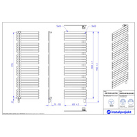 Grzejnik elektryczny Instal Projekt Pop Star Electro grafitowa struktura/graphite 60x180 cm POPSE-60/180C12+GH-09C2