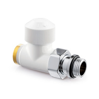 Zawór termostat. Thera Design, biały, prosty, 1/2", konieczne złączki FEM24C/FEM24P/FEM24M