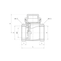 PHA-021 G2 1/2 WW PN10 Zawór zwrotny klapowy CuZn