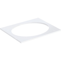 Blat pod umywalkę Geberit Selnova Square wpuszczaną w blat: B=59.1cm, Biały / Lakierowany na wysoki połysk