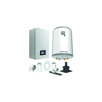 Pakiet - Kocioł gazowy jednofunkcyjny DE DIETRICH Virtuens Smart 24 kondensacyjny wiszący 3.3 - 26.1 kW + Zestaw powietrzno-spalinowy szachtowyBazowy PP/Alu fi 60/100 na fi 80 + Zasobnik c.w.uAQUAvie100