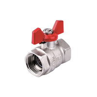 Zawór kulowy PERFEXIM PHA-002 mosiądz niklowany, PN30 1/2'' GW, uchwyt: motylek (niebieski)