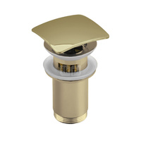 Zestaw odpływowy do umywalki PERFEXIM SPPMWK06K złoty 2 3/4'', przycisk kwadratowy wypukły
