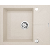 Zlew. andante beż granit 1k z/ko 590x490x194, 3,5" + osprzęt space-saver