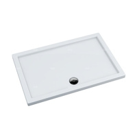 Brodzik akrylowy Caspar 80x140x5 cm, prostokątny z odpływem na dłuższym boku