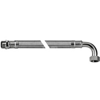 Wąż elastyczny przyłączeniowy QIK stal nierdzewna, 3/4'' x 3/4'', dł. 800 mm, GZ x GW (przyłącze kątowe) z oplotem
