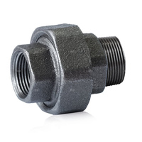 Dwuzłączka nakrętno-wkrętna płaska czarna 5/4'' U2 STRONG_S