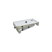 Brodzik akrylowy zintegrowany z nośnikiem Stabilsound Plus® oraz obudową akrylową przeciągniętą do podłogi Competia New 70x100x12 cm, prostokątny z odpływem na krótszym boku