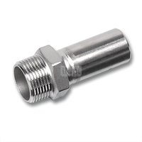 Nypel SANHA NiroSan Press, stal nierdzewna, 18 mm x 1/2'' (zz x GZ)