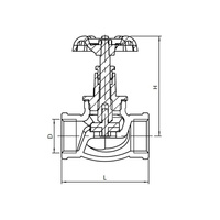 Zawór wodny KFA Armatura, żeliwo GW 2 1/2'' x GW 2 1/2''
