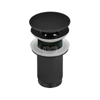 Zestaw odpływowy do umywalki PERFEXIM SPPM03OP czarny mat 2 3/4'', przycisk duży okrągły płaski