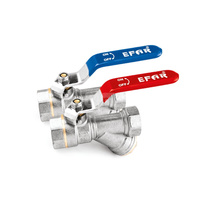 Kurek kulowy do wody powietrza glikolu (z filtrem) ART. 127 EFAR 10/100 DN 1/2"Nieb.