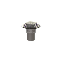 Wpust Practicus DN 100, odpł. pionowy, z koł. docisk., z kratką/ramą nierdz. 120x120 .