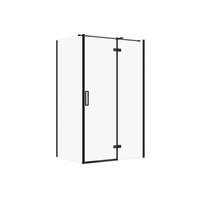KABINA PRYSZNICOWA CITY Z ZAWIASAMI CZARNA 120X90X195 PRAWA TRANSP
