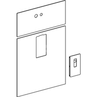 Obudowa przednia do modułu sanitarnego Geberit Monolith do umywalki, szerokość 73 cm, do mieszacza z lewej: Piaskowy / Szkło