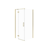 KABINA PRYSZNICOWA NAROŻNA CITY ZŁOTA 90X90X195 LEWA SZKŁO TRANSPARENT