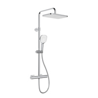 Deszczownia Malaga z baterią termostatyczną, natryskową, ścienną, chrom
