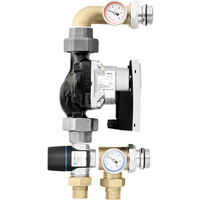 Grupa pompowa z termostatycznym trójdrogowym zaworem mieszającym - Kvs = 1.6 20-43'C