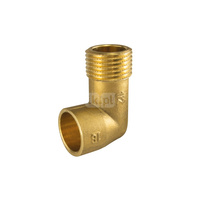 Kolano 90' UNIPAK, mosiądz, 18 mm x 1/2'' (lut wewnętrzny x GZ)