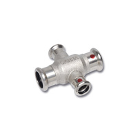 Czwórnik SANHA Therm jednopłaszczyznowy stal 18 mm x 18 mm x 12 mm x 12 mm, zw x zw x zw x zw