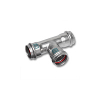 Trójnik SANHA NiroSan SF stal nierdzewna 108 mm (zw x zw x zw)