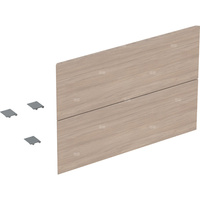 Zestaw frontów szuflad (2 szt.) do dolnej szafki pod umywalkę z dwoma szufladami GEBERIT ONE, kol. dąb melamina, struktura drewna szer.750 mm