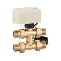 Trójdrożny kulowy zawór strefowy z trójnikiem obejściowym, z napędem 1"-230V