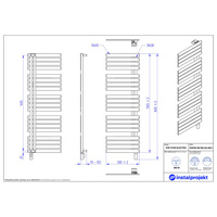 Grzejnik elektryczny Instal Projekt Pop Star Electro grafitowa struktura/graphite 50x150 cm POPSE-50/150C12+GH-06C2