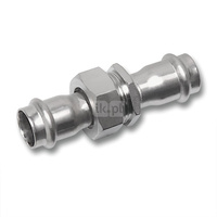 Śrubunek SANHA NiroSan Press trzyczęściowy, stal nierdzewna, 18 mm (zw x zw)