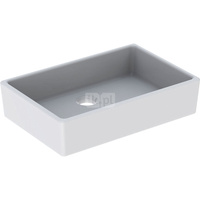 Umywalka wielofunkcyjna Geberit Publica bez przelewu, wysokość 13 cm: 60x40cm, Przelew=Bez, Biały