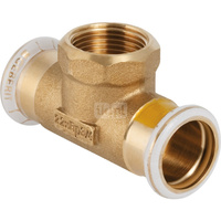 Trójnik GEBERIT Mapress Kupfer Gas przejściowy, do gazu mosiądz 18 mm x 1/2'' x 18 mm (mufa zaciskowa x GW x mufa zaciskowa)