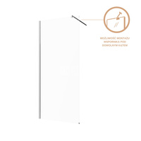 Kabina walk-in szkło transparentne profil chrom