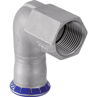 Kolano 90' GEBERIT Mapress Edelstahl FKM przejściowe, stal nierdzewna, 1 1/4'' x 35 mm (GW x mufa zaprasowywana), (głębokość: 49 mm) z uszczelką