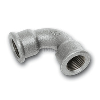 Łuk 90' SANHA 2A#, żeliwo (cynk/nikiel) (ocynk), 1'' (GW)