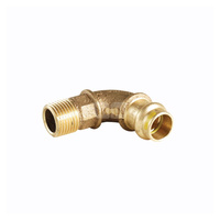 Łuk 90' IBP >B< Press Gas 4001 G do gazu (złoty), 18 mm x 3/4'' (MZ x GZ)